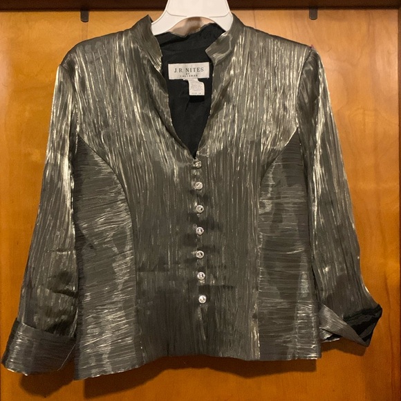*Clearance-Final* J. R. Nites by Caliendo Size 10 Gold Formal Jacket or Top - Picture 1 of 6